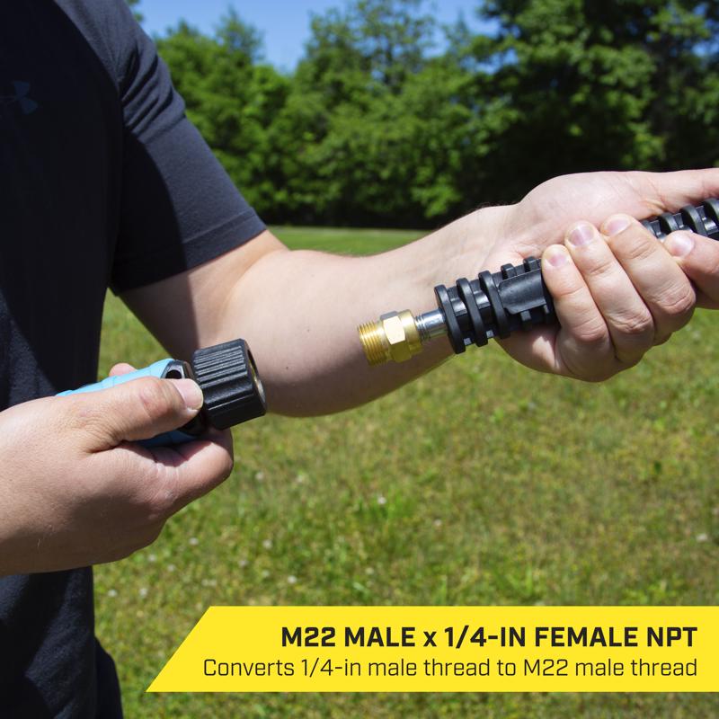 SurfaceMaxx M22 Male x 1/4-in Female NPT Screw Nipple 5800 psi