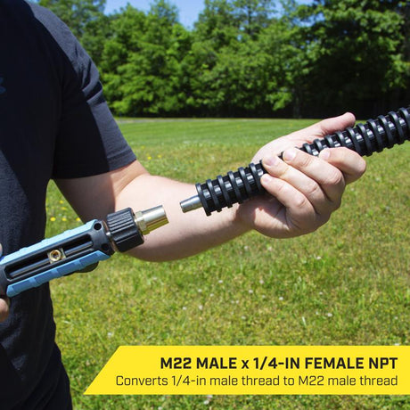 SurfaceMaxx M22 Male x 1/4-in Female NPT Screw Nipple 5800 psi