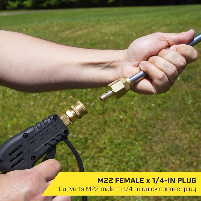 SurfaceMaxx M22 Female x 1/4-in Quick Connect Plug 5800 psi