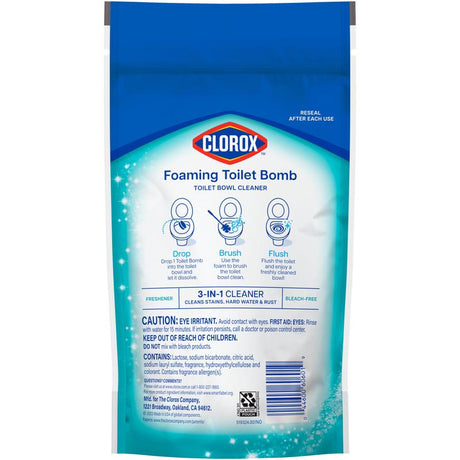 Clorox Foaming Fresh Scent Toilet Bowl Cleaner 5.3 oz Tablet, Pack of 6