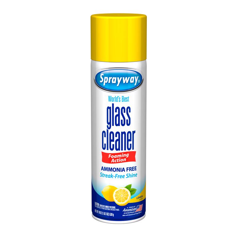 Sprayway Lemon Scent Glass Cleaner 19 oz Foam, Pack of 6