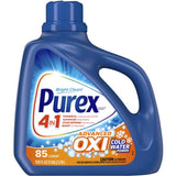 Purex Advanced Oxi No Scent Laundry Detergent Liquid 128 fl. oz. 1 pk, Pack of 4