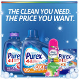 Purex Advanced Oxi No Scent Laundry Detergent Liquid 128 fl. oz. 1 pk, Pack of 4