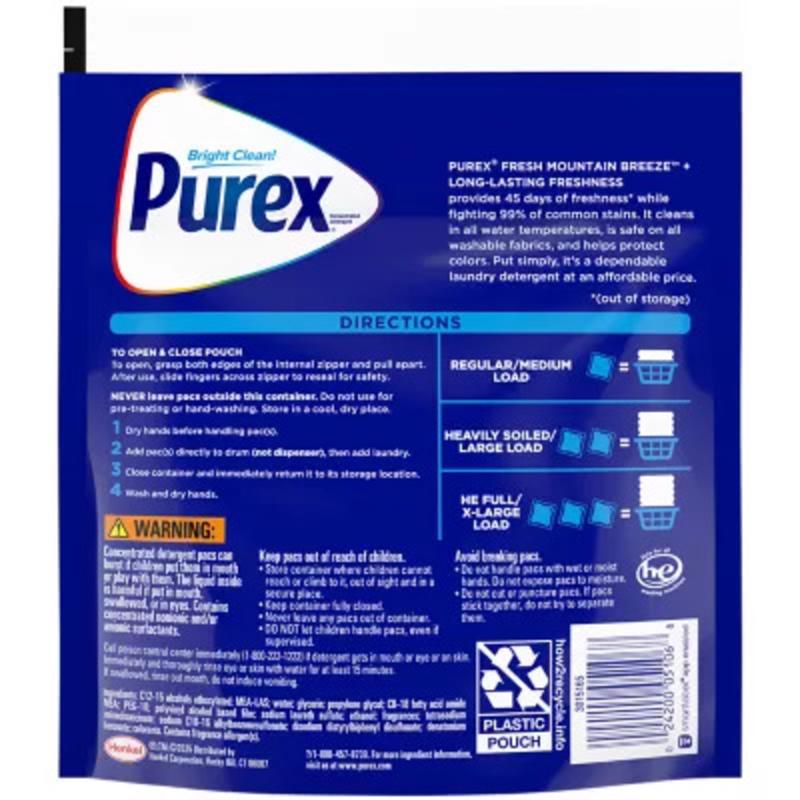 Purex Mountain Breeze Scent Laundry Detergent Pod 11.1 oz 21 pk, Pack of 6