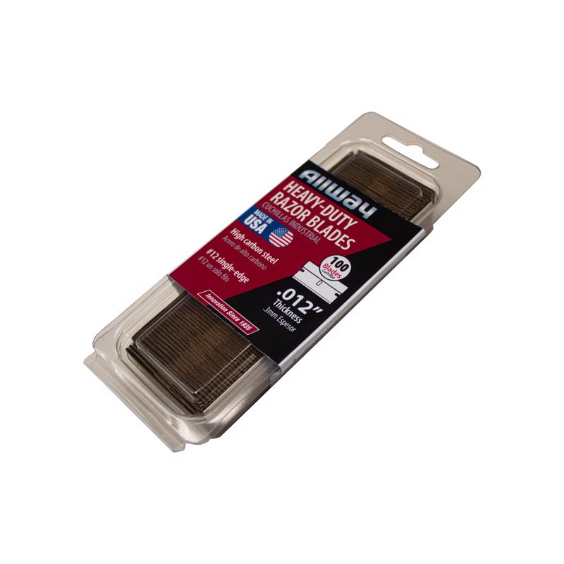 Allway Carbon Steel Single-Edge Razor Scraper, Pack of 10