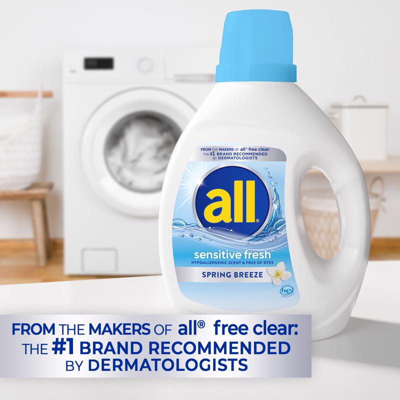 All Spring Breeze Scent Laundry Detergent Liquid 88 fl. oz. 1 pk, Pack of 4