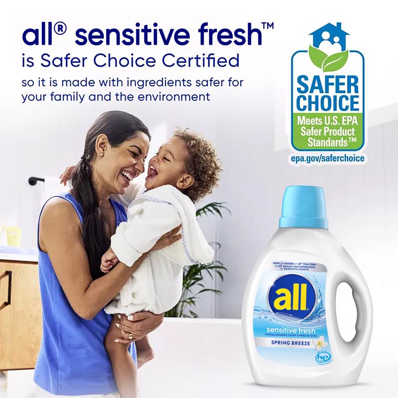 All Spring Breeze Scent Laundry Detergent Liquid 88 fl. oz. 1 pk, Pack of 4