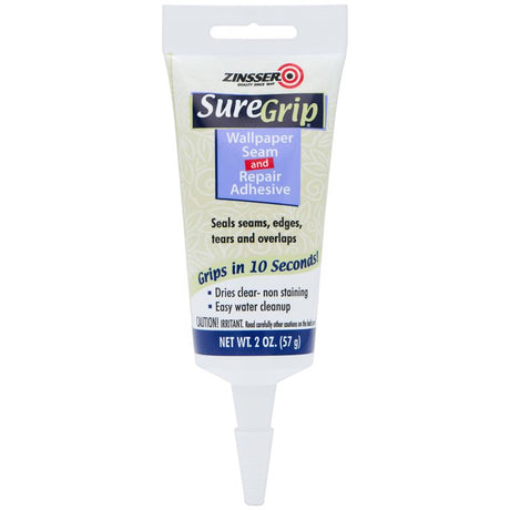 Zinsser SureGrip High Strength Clear Wallpaper Adhesive 2 oz, Pack of 12