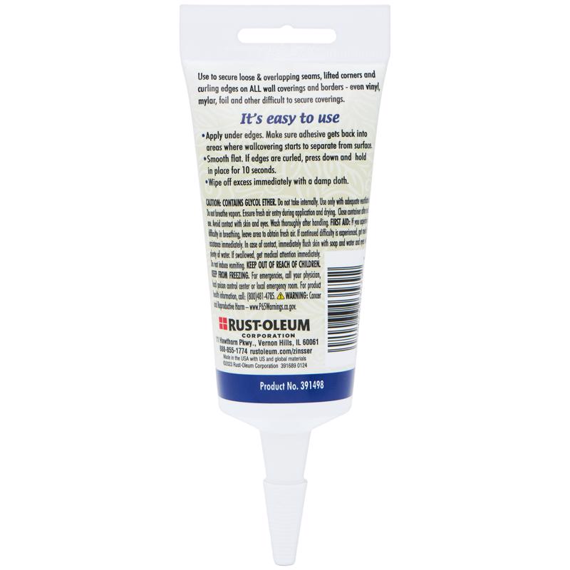 Zinsser SureGrip High Strength Clear Wallpaper Adhesive 2 oz, Pack of 12