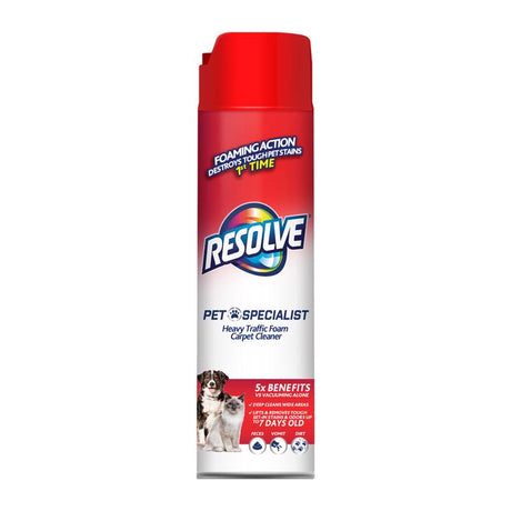 Resolve No Scent Pet Stain Carpet Cleaner 22 oz Foam, Pack of 6