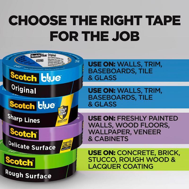 ScotchBlue 1.88 in. W X 60 yd L Blue Medium Strength Painter's Tape 2 pk