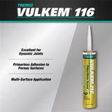 Vulkem 116 White Polyurethane Window and Door Caulk Sealant 10.1 fl. oz., Pack of 12