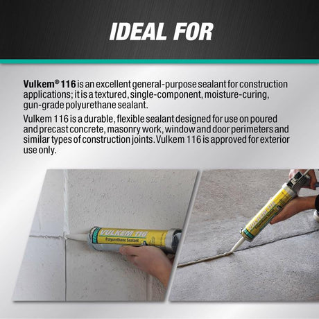 Vulkem 116 Dark Bronze Polyurethane Window and Door Caulk Sealant 10.1 fl. oz., Pack of 12