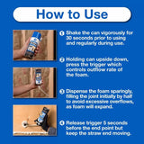 GE Pale Yellow Foam Big Gaps and Cracks Insulating Sealant 12 oz, Pack of 12