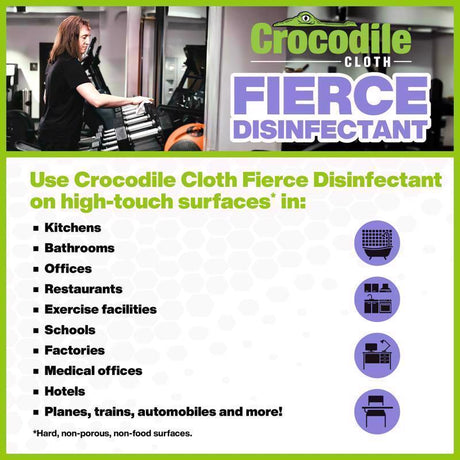 Crocodile Cloth Fierce Disinfecting Wipes 15 in. W X 10 in. L 80 wipes 1 pk