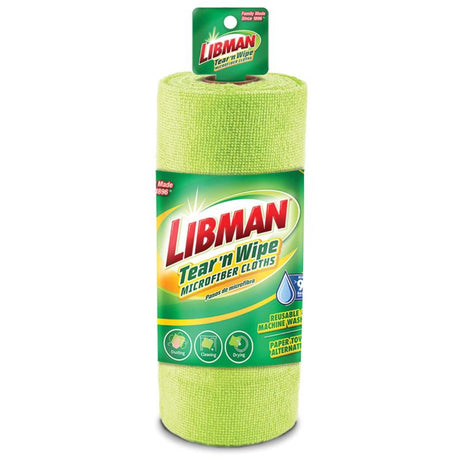 Libman Tear 'N Wipe Microfiber Wiping Cloth 9.4 in. W X 12 in. L 1 pk, Pack of 4