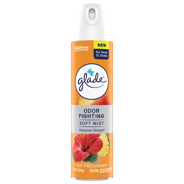 Glade Hawaiian Breeze Scent Air Freshener 8 oz Aerosol 1 pk, Pack of 6