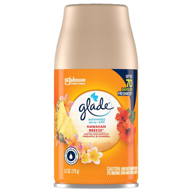 Glade Hawaiian Breeze Scent Air Freshener Refill 6.2 oz Aerosol 1 pk, Pack of 6