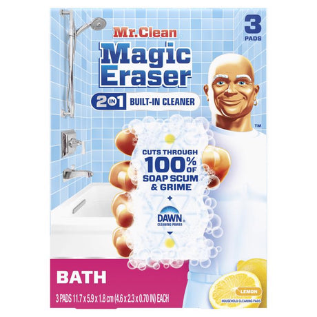 Mr. Clean Magic Eraser Non-Scratch Cleaning Pad For All Purpose 4.6 in. L 3 pk, Pack of 6