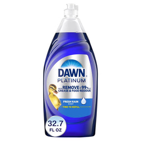 Dawn Platinum Refreshing Rain Scent Liquid Dish Soap 32.7 oz 1 pk, Pack of 8