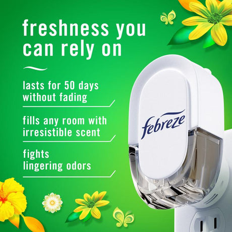 Febreze Plug Gain Original Scent Air Freshener Oil Refill 1.75 oz Liquid 2 pk, Pack of 6