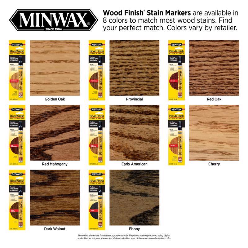 Minwax Wood Finish Stain Marker Semi-Transparent Golden Oak Oil-Based Stain Marker 1/3 oz