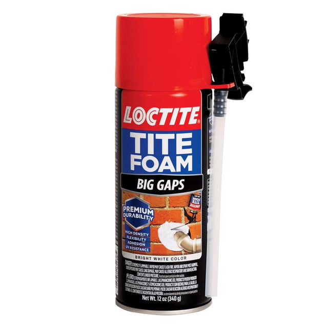 Loctite WHITE Polymer Foam Insulating Sealant 12 oz, Pack of 12