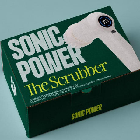 Sonic Power 2.5 in. W Medium Bristle 7 in. Plastic Handle Tub & Tile Scrubber