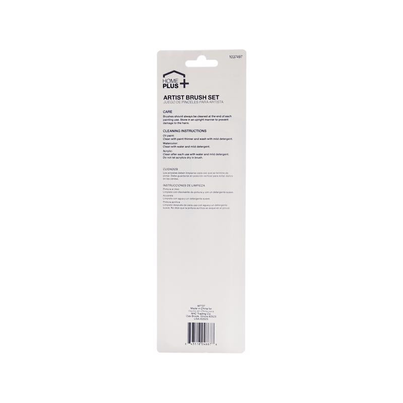 Home Plus Assorted Artist Paint Brush Set, Pack of 12