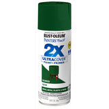 Rust-Oleum Painter's Touch 2X Ultra Cover Satin Seaweed Paint+Primer Spray Paint 12 oz, Pack of 6