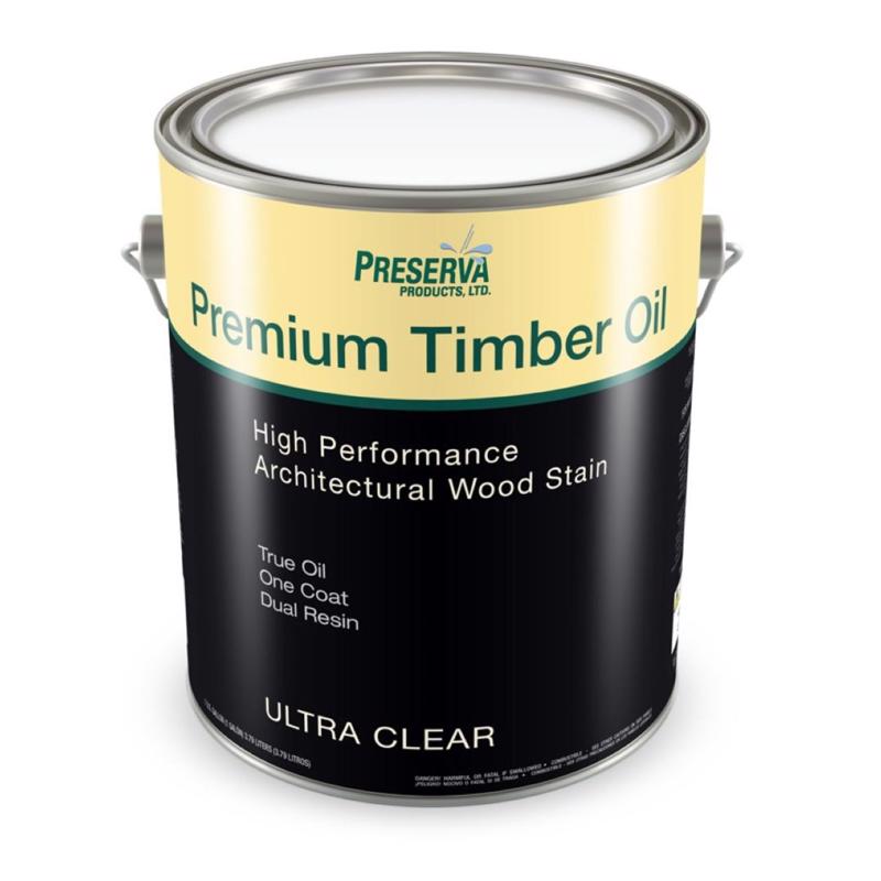 Preserva Wood Premium Transparent Matte Ultra Clear Oil-Based Alkyd Penetrating Timber Oil 1 gal, Pack of 4