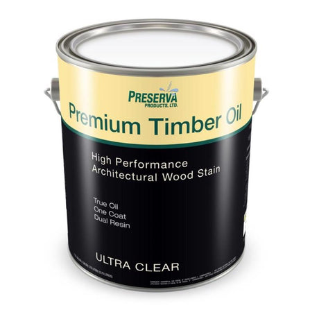 Preserva Wood Premium Transparent Matte Ultra Clear Oil-Based Alkyd Penetrating Timber Oil 1 gal, Pack of 4