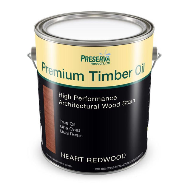 Preserva Wood Premium Transparent Matte Heart Redwood Oil-Based Alkyd Penetrating Timber Oil 1 gal, Pack of 4
