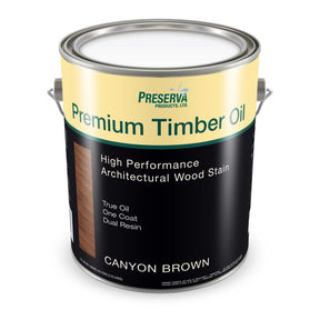 Preserva Wood Premium Transparent Matte Canyon Brown Oil-Based Alkyd Penetrating Timber Oil 1 gal, Pack of 4