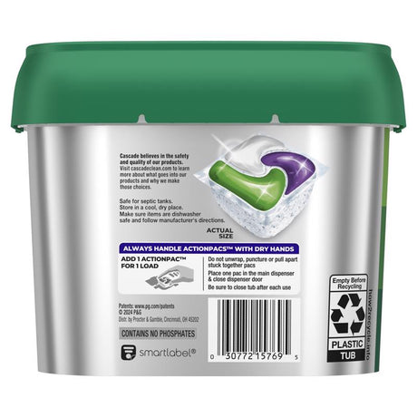 Cascade Platinum Fresh Scent Pods Dishwasher Detergent 18.8 oz 1 pk