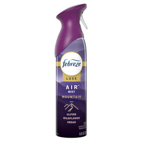 Febreze Luxe Mountain Scent Air Freshener Spray 8.8 oz Aerosol 1 pk, Pack of 6