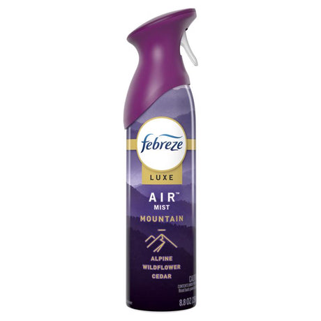 Febreze Luxe Mountain Scent Air Freshener Spray 8.8 oz Aerosol 1 pk, Pack of 6