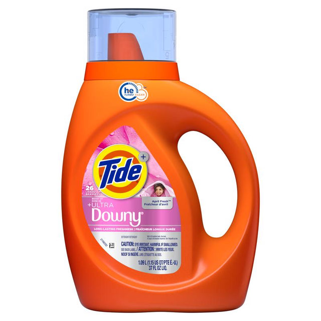 Tide Downy April Fresh Scent Laundry Detergent Liquid 37 fl. oz. 1 pk, Pack of 6