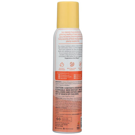 Citrus Magic Georgia Peach Scent Air Freshener Spray 3 oz Liquid 1 pk, Pack of 6