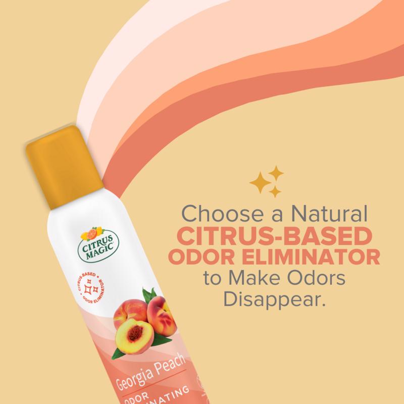 Citrus Magic Georgia Peach Scent Air Freshener Spray 3 oz Liquid 1 pk, Pack of 6