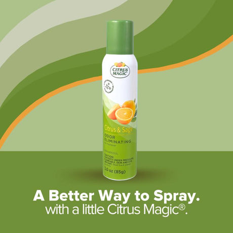 Citrus Magic Citrus and Sage Scent Air Freshener Spray 3 oz Aerosol 1 pk, Pack of 6