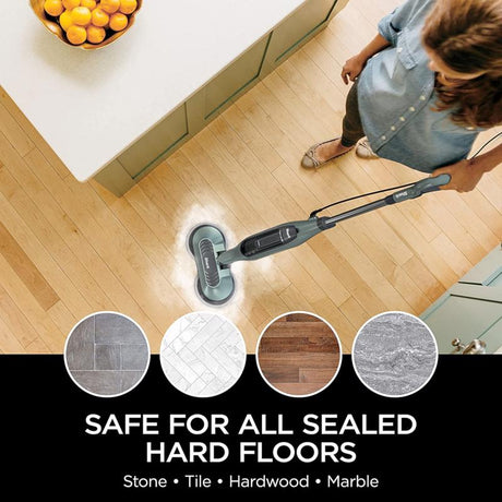 Shark 7.63 in. D Aluminum/Microfiber Cleaner Floor Pad White/Grey