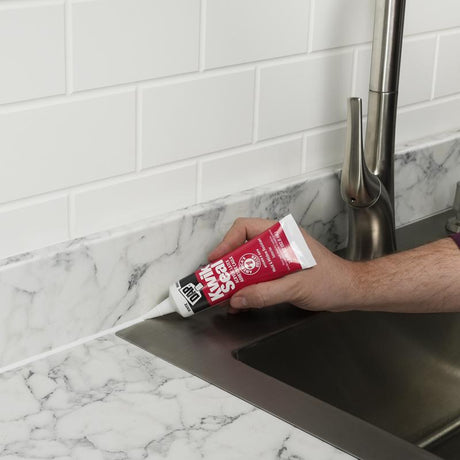 DAP Kwik Seal White Acrylic Latex Kitchen and Bath Adhesive Caulk 2.8 oz, Pack of 6