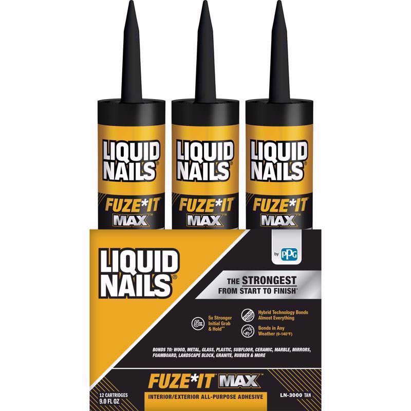 Liquid Nails All Purpose Construction Adhesive 9 oz, Pack of 12
