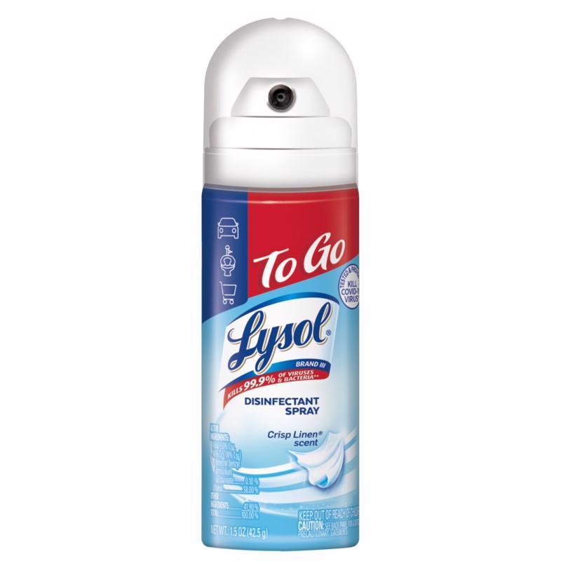 Lysol Crisp Linen Scent Disinfectant 1.5 oz 1 pk, Pack of 12