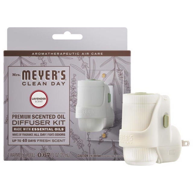 Mrs. Meyer's Clean Day Lavender Scent Air Freshener Starter Kit 0.67 oz Liquid 1 pk, Pack of 4