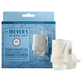 Mrs. Meyer's Clean Day Rain Water Scent Air Freshener Starter Kit 0.67 oz Liquid 1 pk, Pack of 4