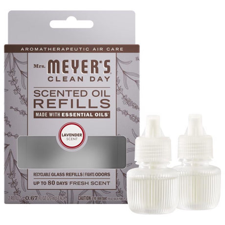 Mrs. Meyer's Clean Day Lavender Scent Air Freshener Oil Refill 0.67 oz Liquid 2 pk, Pack of 4