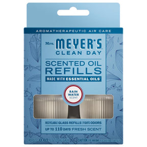 Mrs. Meyer's Clean Day Rain Water Scent Air Freshener Oil Refill 0.67 oz Liquid 2 pk, Pack of 4
