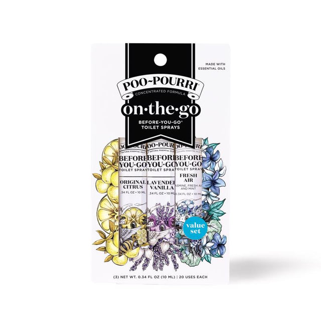 Poo-Pourri Citrus Scent Odor Eliminator 3 ct Liquid, Pack of 6